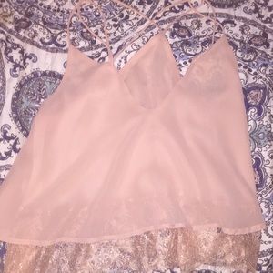 Cami top with lace trim